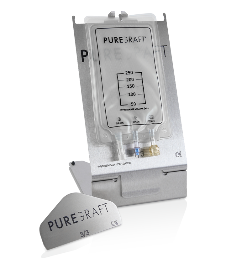 Empty puregraft bag